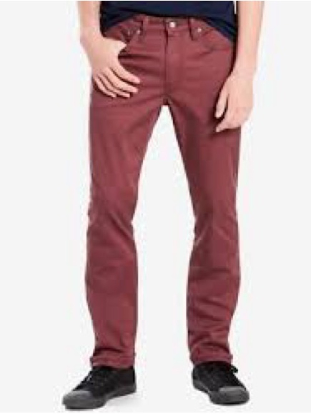 Levi’s 511 Jeans Men’s 34x32 Maroon Slim Fit 5 Pocket Cotton Denim Z1